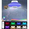 chysongoods Plafoniere musicali LED Φ30cm 22W Altoparlante Bluetooth integrato Cambia colore RGB Regolazione colore dimmerabile Fornito con telecomando Adatto per uso interno