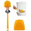 Ourdort Scopino WC Trump, Spazzolino WC Trump con Supporto, Scopino bagno Trump, Spazzola da Toilette Divertente, Scopino per WC, Scopino per WC con manico lungo, per bagno o toilette per gli ospiti