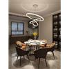 TOT ELECTRIC Lampadario sospeso led 72w 3 cerchi pendente cerchio rotondo con anelli bianco design moderno per camera salotto (Luce Naturale 4000K)