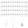 QWORK® Confezione da 4 grucce per collane in acrilico con 12 ganci a forma di diamante, organizer per gioielli montato a parete, design trasparente
