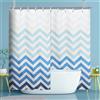 YISURE Tenda da doccia in tessuto extra largo, 300 x 240 cm, lavabile, colore sfumato dal blu al bianco, ideale come divisorio, larghezza 300 x altezza extra 240 cm