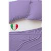 Generico Lenzuolo Sopra Teso Senza angoli o federe 100% Cotone Tinta Unita 6 Misure Made in Italy (Francese 200x300, Lilla)
