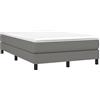 vidaXL Struttura Letto a Rete a Molle Grigio Scuro 120x200 cm Tessuto