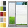 HUANQIN Tende a Rullo Pieghettata Senza Forature Easy Fix 48 x 80 cm, Protezione da Sole e Indiscreti, Tenda Plissettata Senza Fori Tenda, Tenda Termica Plissettata, per Finestre, Bianco