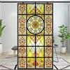Lumanduo - Pellicola per finestre con effetto vetro smerigliato, stile chiesa europea, statica, decorativa, motivo a macchie, 38,1x100cm (15x39,4)
