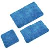 WohnDirect Tappeti Bagno Azzurro Set 3 - Tre tappetini da Bagno 45x45-50x80-60x100cm - Antiscivolo + Lavabile - tappeti Bagno 3 Pezzi
