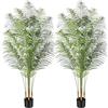 Keeplush Palma Artificiale Areca 200cm 2 Confezione Pianta Artificiale Interno Esterno Vaso Plastico Albero Decorazione