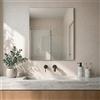 Inbagno Specchio Bagno 60X70 CM Rettangolare Reversibile Filo Lucido - Design Moderno, Installazione Verticale O Orizzontale, Con Fissaggi Inclusi