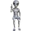 Qikam Statua Alien, Statua Extraterrestre, 15 cm, Arte Spazio Alieno Grigi Della Pace Statua In Resina, Decorazione Per La Casa