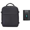CELIMS - Zaino da viaggio cabina aereo 40x30x20 con sottovuoto | Bagagli Cabina Low Cost | Pompa Inclusa | Impermeabile | Nero