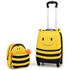 RELAX4LIFE Set di 2 Valigie per Bambini con Ruote Girevoli, Valigia da Cabina Rigida da 46 cm e Zaino da 29 cm con Corda Anti-Smarrito, Trolley, Bagaglio per Bambine e Bambini, Ape Carina
