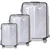 Silkwish Custodia protettiva trasparente in PVC per bagagli, impermeabile, per valigia, da viaggio, trasparente, trasparente, 20+24+28 Zoll, trasparente