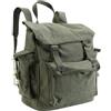 VINTIKA Zaino vintage in tela, 100% cotone, stile militare, con tasche laterali, per lavoro, viaggi, scuola, Oliva