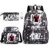 Generic Zaino scolastico leggero 3 pezzi con borsa a tracolla e astuccio, per adolescenti(S)