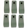 Brute Strength - Maniglie in pelle per mobili - Verde Pallido - 6 pezzi - 16,5 x 2,5 cm - Maniglia per mobili, maniglia per porte per cucina, bagno, armadi, comò, legno