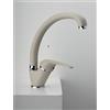 Paini Rubinetto miscelatore monoforo LAVELLO CUCINA con bocca tubo arco orientabile codice 42AS570/599T serie CRETA 100 - PAINI S.p.A. Rubinetterie - Finitura verniciato Granito Avena