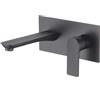 VALAZ Rubinetto Bagno Lavabo a Muro Nero Opaco | Miscelatore Lavabo Bagno Acqua Fredda e Calda, Risparmio Acqua | Installazione Facile | Ottone, Inossidabile, Elegante, Ovale, Serie Sil