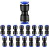 CEMYDEYO 15 connettori pneumatici dritti da 12 mm, fissaggio rapido ad aria spinta in poliuretano, adattatore push to connect, raccordi rapidi (15, PU-12 mm)