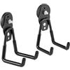 Yuzita Ganci magnetici forti, 2 confezioni Hooks magneti pesanti utilitaristici con rivestimento antiscivolo per appendere interni ed esterni (nero)