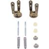Ap Cartucce CERNIERE COPRIVASO PER SEDILE WC COLORE BRONZO IN OTTONE ATTACCOUNIVERSALE COMPLETA DI ELEMENTI FISSAGGIO IN ACCIAIO