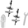 MINZHI 2 bulloni + chiave,Cernieredi fissaggiodel Sedile del WC,Set di Cerniere di Fissaggioper WC,Set di cerniere per sedile copriwater,adatto percerniere di fissaggiodel sedile del water