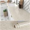 VEELIKE Carta da Parati Granito Gialla Pellicola Adesiva Effetto Marmo Carta Adesiva Cucina Lavabile Controsoffitto Rivestimento Paraschizzi Antiolio Pellicola Autoadesiva Bagno Soggiorno 40cmx300cm