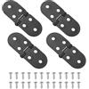 QUARKZMAN 4Pcs Cerniere Nascoste Ribaltabili 3.15 x 1.22 Cerniere Nero | 180 Gradi, Per Porte Di Mobili Cucina E Tavoli In Legno, Piatte In Ferro