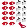 Scilm Kit 10 Ganci Magnetici e 8 Ganci Piedino per Zoccolo da Cucina - Compatibile con i piedini da 34 mm di Diametro e regolo con diametro 80 mm - Leva per Sgancio Zoccolo inclusa
