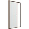 Zanzanet Zanzariera laterale orizzontale su misura porta finestra scorrevole avvolgibile rullo a molla guida calpestabile cassonetto 50mm personalizzabile colori e reti Made in Italy Marrone Raffaello