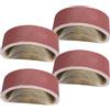 XoeLLe 20 Pezzi Carta Vetrata per Levigatrice, Nastri Abrasivi 75x 457 mm, Nastri Abrasivi Professionali in Tessuto per Levigatrice a Nastro Stazionaria, Levigatrice, 4 x Grana 80/120/150/240/400