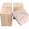 zcru004 Altezza 8 cm In vero Legno Rialzo per Mobili Alzata per mobiliper Letti, per Mobili, per Tavolo, Gambe Mobili per Letto Aumentare l'altezza del Mobile,Ascensore per Mobili,Set 4 Pezzi (7x7cm)