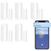 RANRAO 5xWiFi Sensore intelligente per porte, Sensore per porte e finestre - Tuya Sensore di allarme per porte e finestre wireless Notifiche push per app, Sensore di contatto per finestre wireless per la si