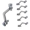 Lokatall Set di 6 supporti regolabili per vetro, clip separazione dello schermo, balaustrade, vetrine, acquari, pareti divisorie da scrivania