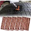 Generic 100 Pezzi Striscia di Riparazione di Pneumatici Tubeless Foratura Stringhe Kit Gomma Cancellare Strumento Recupero Rapido Auto 100mm x 3.5mm Marroni