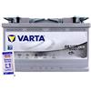 VARTA Bundle VARTA SILVER DYNAMIC F21 AGM 80Ah 12V 800A - Batteria di avviamento per auto da 74 Ah 75Ah 77Ah 79Ah 580 901 080 + 1 x grasso per batteria