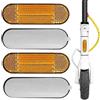 Touosy 4 Pezzi 72 x 23 MM Giallo Autoadesivo Catarifrangente Bici Moto Copri Raggi Accessori Macchina Catarifrangente Posteriore per Moto Bici Rimorchio ATV Camion Auto Garage