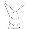 Paraserbatoio.it PARASERBATOIO RESINATO NEUTRO ADESIVO EFFETTO 3D, PER MOTO - UNIVERSALE - forma Carolina, misura 20 cm x 15 cm Colore Bianco