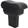OYHCM Bracciolo per Opel Mokka 2021-2025 3 USB Braccioli Doppio Scomparto, Pelle Nera, Facile da Installare, Accessorio Auto Personalizzato, Pelle Nera