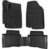 J&J AUTOMOTIVE Tappetini Auto in Gomma su Misura per Kia Rio 2011-2017, Set da 4 Pezzi, Bordo Alto 4 cm, Antiscivolo, Inodore, Colore Nero