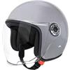 Weldphur Casco Da Moto Aperto Per Uomo Donna, Caschi Da Ciclismo Leggeri Impermeabili Con Visiera AntiGraffio, Caschi Da Scooter Per Adulti Traspiranti Per Skateboard, Equitazione, Bicicletta