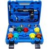 CCLIFE 16 Pezzi Universale Radiatore Pressione Tester Kit, Set di Tester per Sistema di Raffreddamento, Strumento ad Aria compressa per Auto - Blu