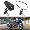 LOKLISUM Specchietti Moto Manubrio 7/8 Specchietti Retrovisori Bar End CNC Universali Specchietti Laterali Moto Compatibile per Cruiser Scooter Bobber Chopper MT 07 09 Z900 Z1000 Cafe racer