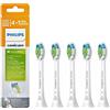 Philips Sonicare - Testine per spazzolino elettrico, confezione da 5, W2, colore bianco ottimale (HX6065/10)