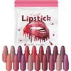 Wuquei Mini set di | 18 colori a forma di pillola | rossetto per trucchi | per viaggi, feste, matrimoni, appuntamenti, vacanze, compleanni, balli, scuola, università