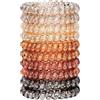 JessLab Elastici Spirale per Capelli, 10 Pezzi Senza per Tracce in Plastica per Coda di Cavallo, Accessorio per Ragazze e Donne, Colori Assortiti (#34)
