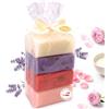 Florex Set di 4 saponi al latte di pecora, set regalo con latte di pecora, classico, lavanda, rosa con fiori, peonia, sapone naturale con lanolina e oli vegetali, prodotto in Austria, cremoso e delicato