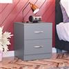 Vida Designs Comodino, Grigio, H 47 x W 40 x D 36 cm Aprox