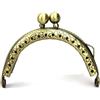 UDHSNJZG Chiusura Clic Clac per Borse 10 Pezzi 6,5 Cm Bronzo Antico Argento Telaio della Borsa in Metallo Moneta Bacio Chiusura Maniglia Fai da Te Accessori Hardware(Bronze)