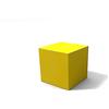 Kloris Sedia Puff tavolino, Giallo, 45x45