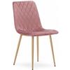 NMK HOME Sedia Velluto Imbottita Elegante Rosa Velluto 1pz